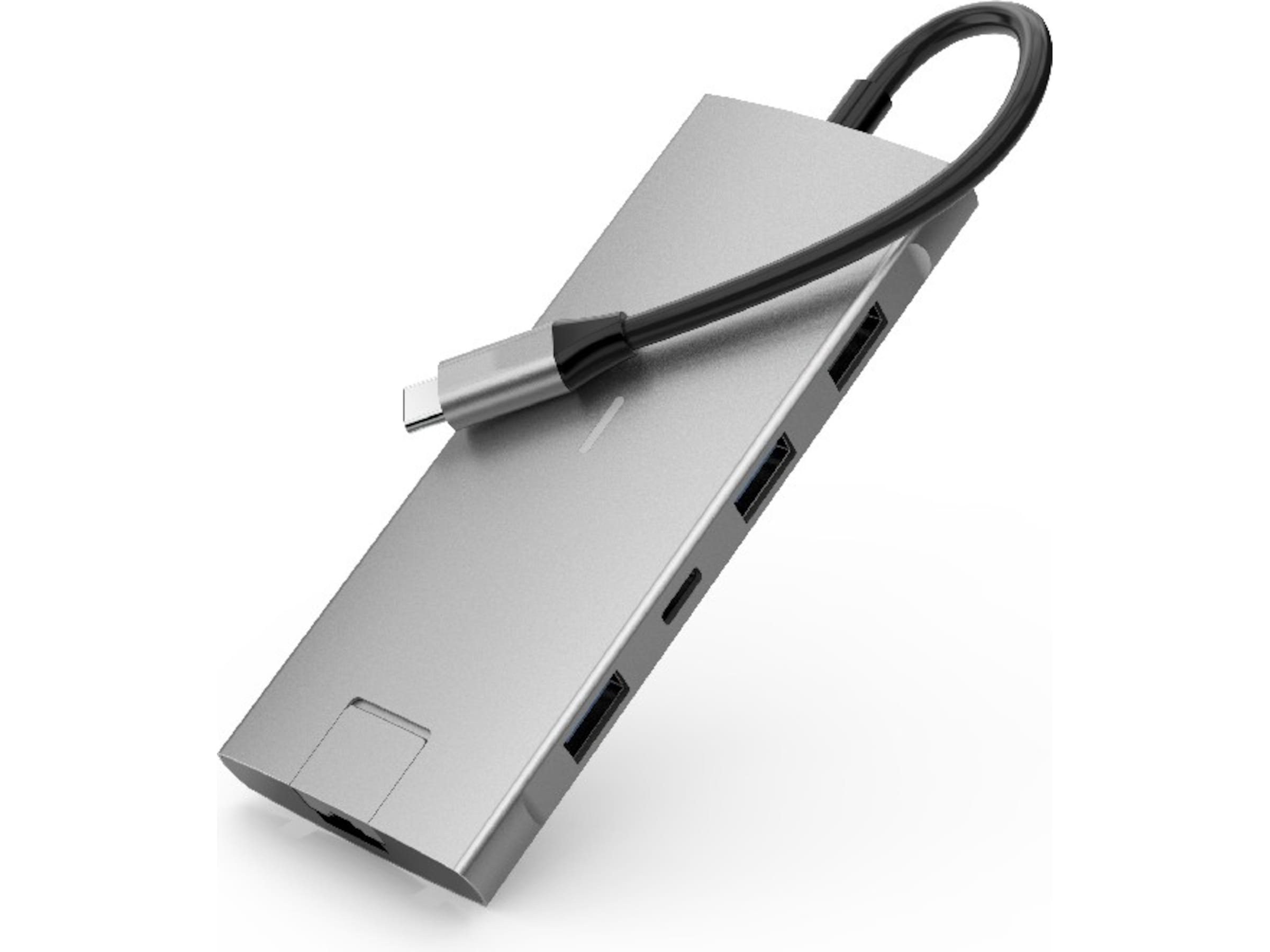 iiglo 8-i-1 Slim MultiPort Docking (lysegrå) Dockingstasjon & USB-HUB