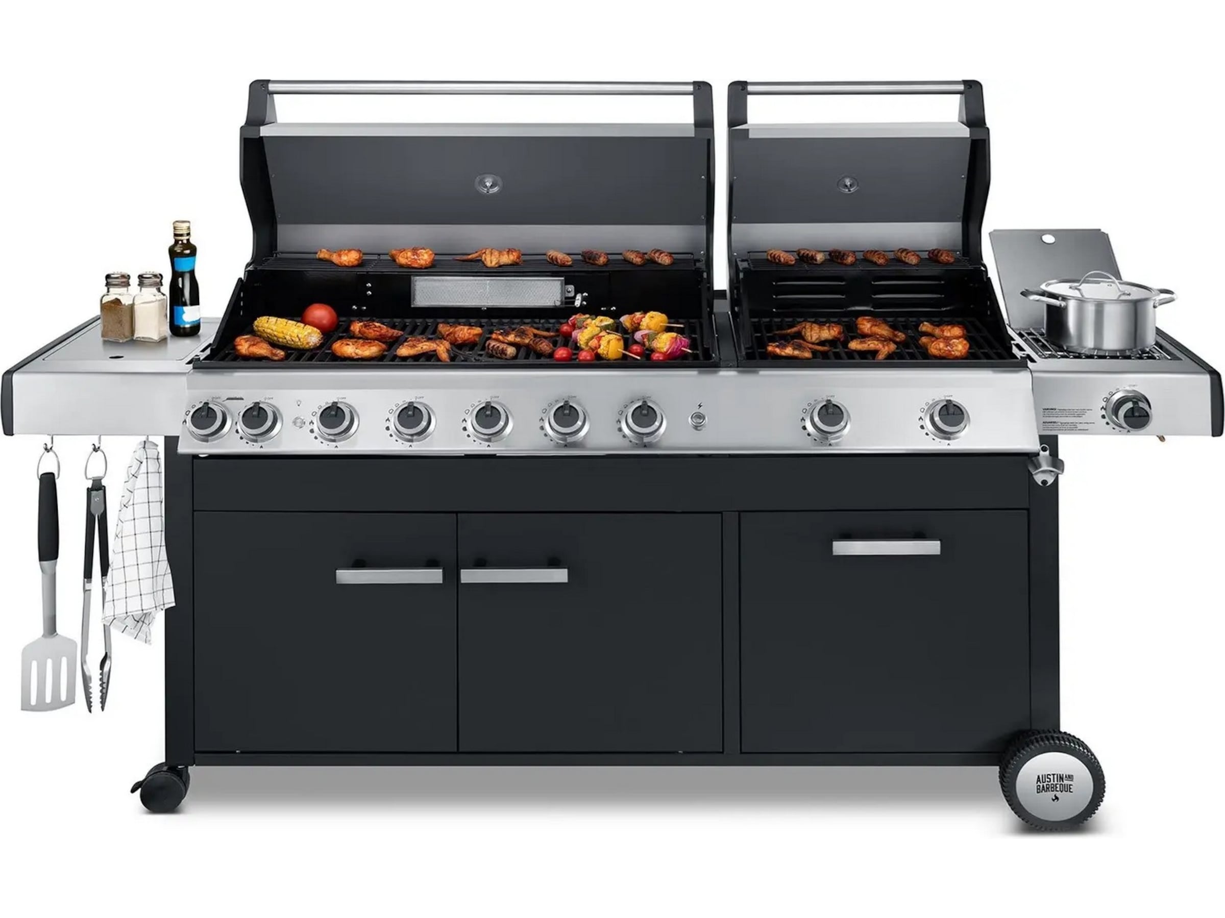 Austin and Barbeque Gassgrill 8+2 brennere Grill
