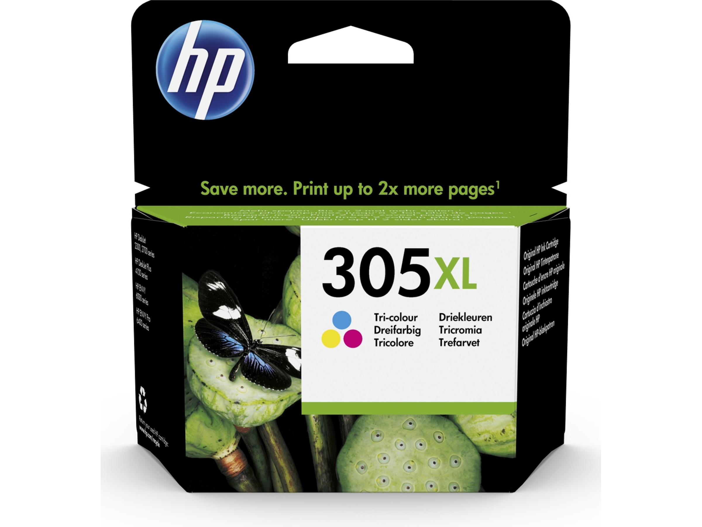 HP Blekk 305XL Tri-Color Blekkpatroner