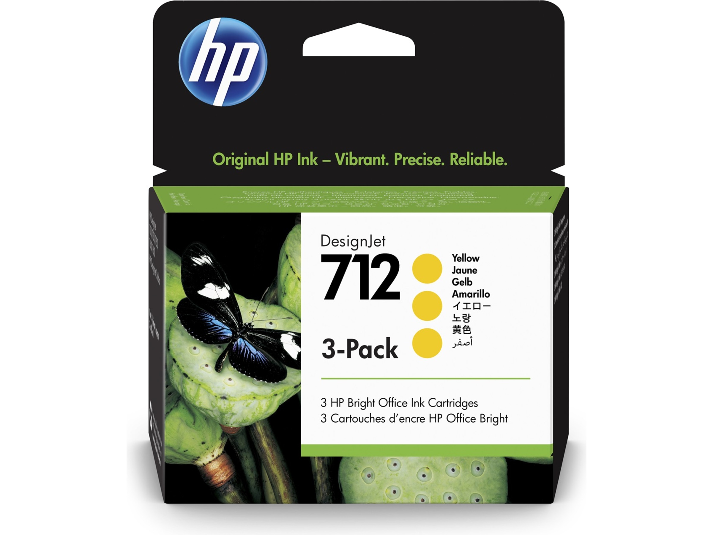 HP blekk 712 3-pack Gul Blekkpatroner