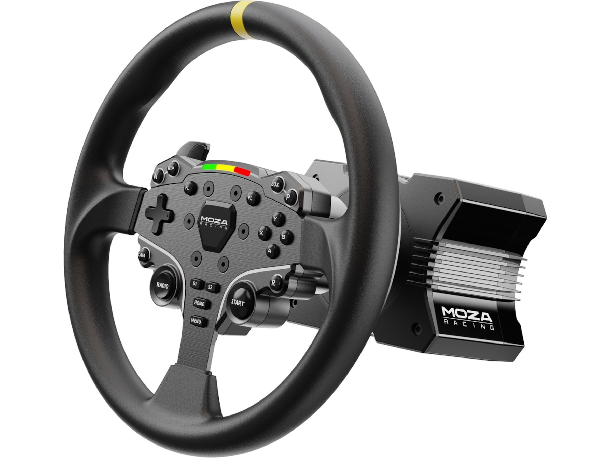 Moza Racing 12-inch Round Wheel Mod for ES Ratt og pedaler