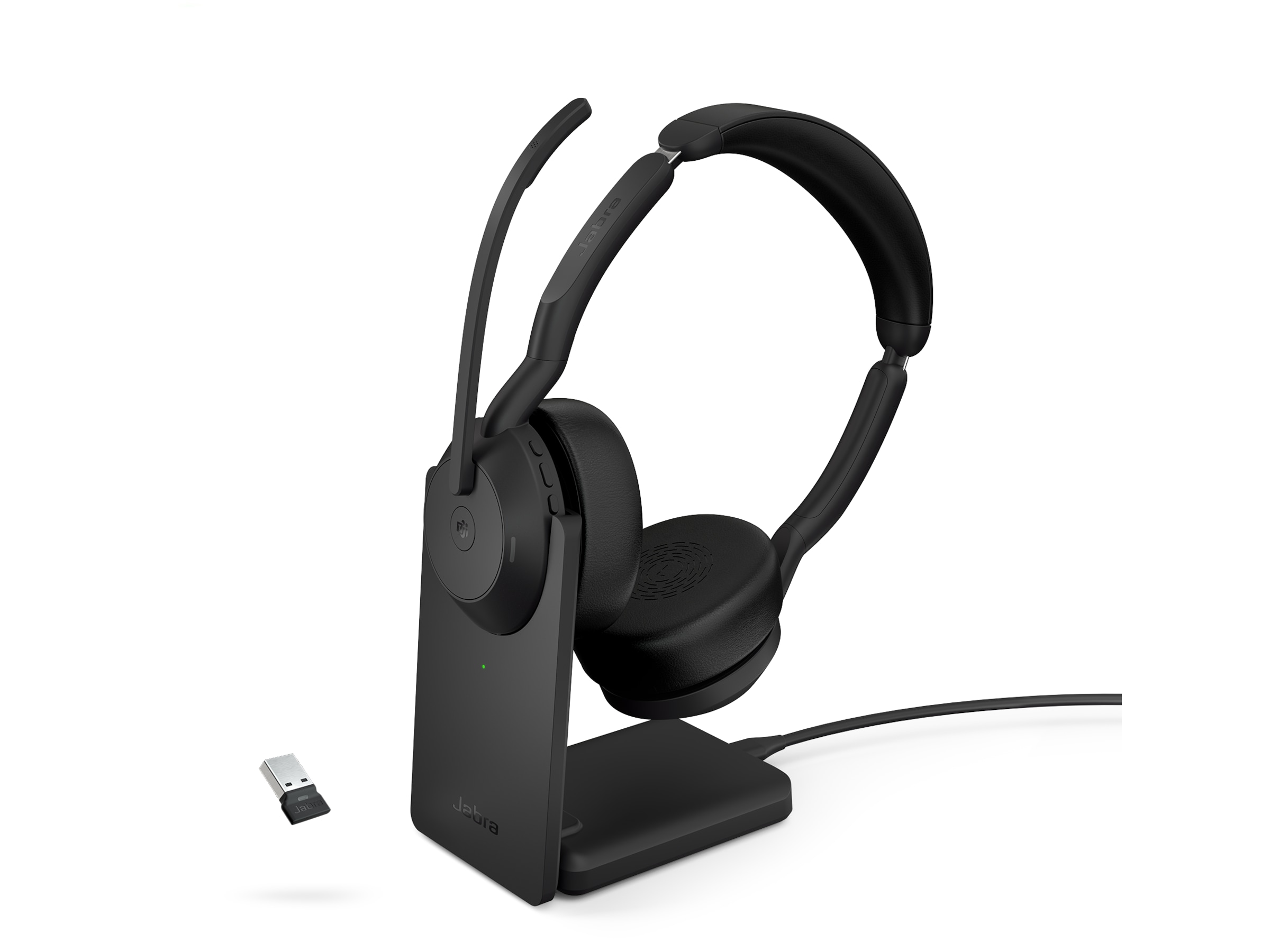 Jabra Evolve2 55 Link380a MS Teams Stereo Stand Trådløse hodesett