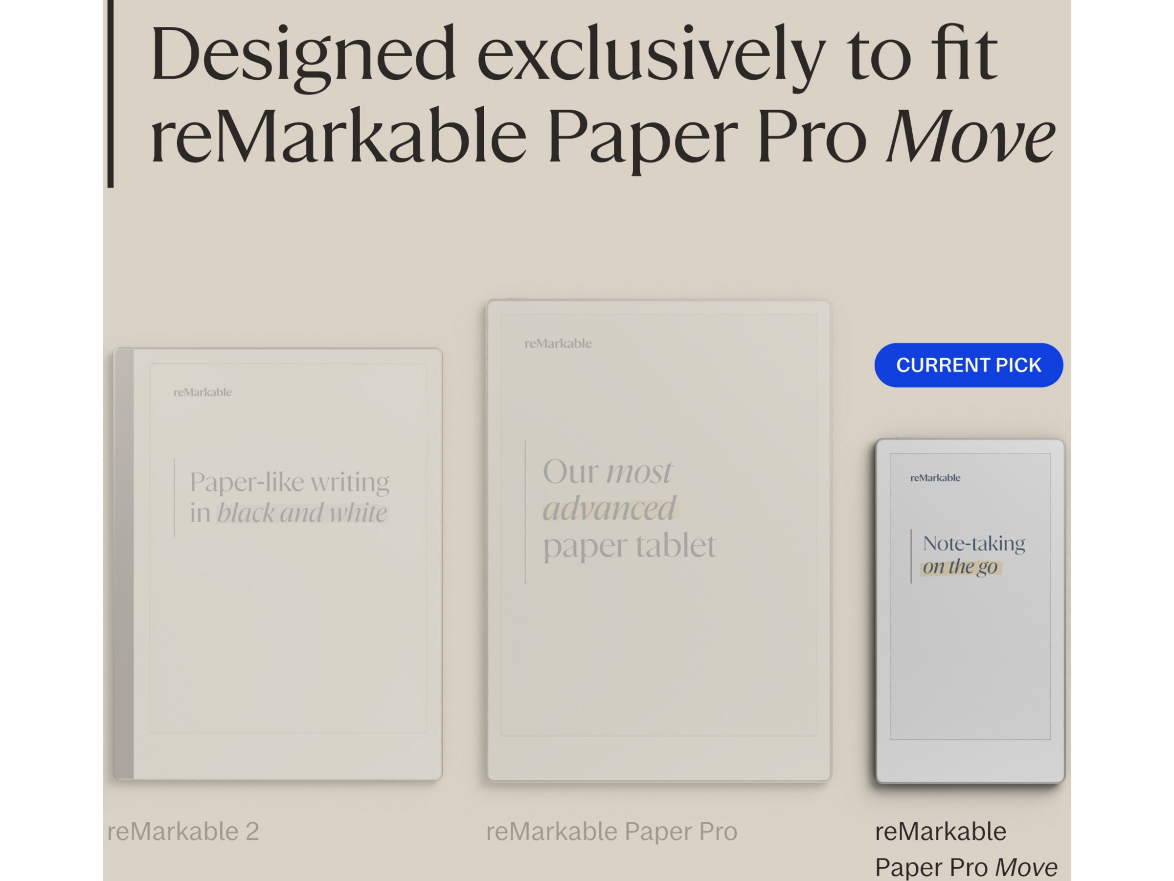 reMarkable Paper Pro Move Book Folio (basalt) Tilbehør til digitale notatblokker