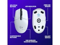 Logitech G305 LIGHTSPEED Trådløs Gamingmus (hvit) Gamingmus