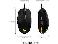 Logitech G203 Lightsync Gamingmus (sort) Gamingmus