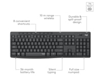 Logitech MK295 Silent Wireless Combo - GRAPHITE Mus & tastatur -kombipakker