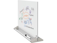 Nobo tosidig skrivebordstavle i glass - 60x45 cm Tilbehør til arbeidssteder og avlukker