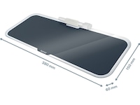 Leitz Cosy Notatplate med glassoverflate som en whiteboard -fløyelsgrå Whiteboardtavler