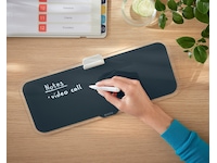 Leitz Cosy Notatplate med glassoverflate som en whiteboard -fløyelsgrå Whiteboardtavler