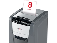 Rexel Makuleringsmaskin Optimum AutoFeed+ 100X automatisk krysskutt P4 Makuleringsmaskiner