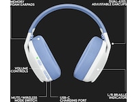 Logitech G435 LIGHTSPEED Trådløst Gaming Headset (hvit/blå) Gamingheadset