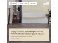 Mill Invisible panelovn 850W (hvit) Panelovner