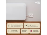 Mill Invisible panelovn 850W (hvit) Panelovner