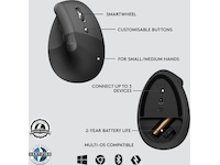 Logitech Lift Vertikal Business mus (graphite) Mus
