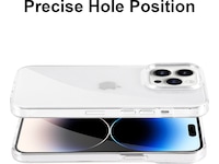 iiglo iPhone 15 Pro / 14 Pro Silikondeksel (gjennomsiktig) Mobildeksel