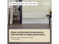 Mill Invisible panelovn 850W  -B-Grade Demo hjem & fritid
