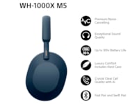 Sony WH-1000XM5 trådløse hodetelefoner, Over-Ear (blå) Hodetelefoner