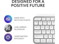 Logitech MX Keys S trådløst tastatur (pale grey) Tastatur