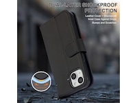 iiglo iPhone 15 / 14 Lommebokdeksel (sort) Mobildeksel