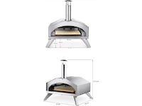 Austin and Barbeque AABQ 12" Gassdrevet pizzaovn (rustfritt stål) Pizzaovner