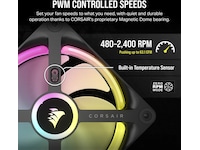 Corsair iCUE LINK QX120 RGB 120mm Vifte (sort) Vifter