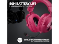 Logitech Pro X 2 Lightspeed Trådløst Gaming Headset (rosa) Gamingheadset
