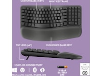 Logitech Wave Keys trådløst tastatur (grafitt) Tastatur