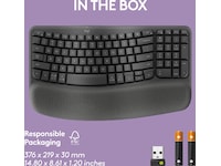 Logitech Wave Keys trådløst tastatur (grafitt) Tastatur
