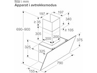 Siemens iQ100 LC85KDK60 Ventilator (sort) Veggmontert Kjøkkenvifte