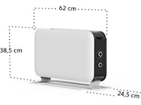 Mill Instant Max gulvovn 2200W Mec (hvit) 2-pack Frittstående varmeovner