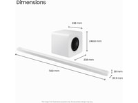 Samsung HW-S811D soundbar med subwoofer (hvit) Lydplanker