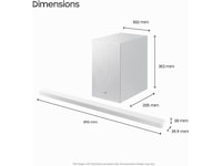 Samsung HW-S711D soundbar med subwoofer (hvit) Lydplanker