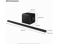 Samsung HW-S810D soundbar med subwoofer (sort) Lydplanker