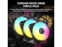Corsair RS120 ARGB Vifte 3pk (sort) Vifter