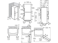Electrolux LNB1LE34WR 500 ColdSense Kjøleskap-fryser 186 cm Kombiskap