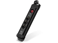 Andersson Strømforgrener 3x uttak og  2x USB 1,5m (sort) Skjøtekabel & forgrener