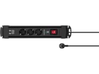 Andersson Strømforgrener 3x uttak og  2x USB 1,5m (sort) Skjøtekabel & forgrener