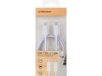 Andersson USB-C kabel 1 m (hvit) USB-kabler