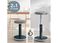 Leitz Ergo Cosy Active Sit Stand Balansestol (grå) Kontorstoler