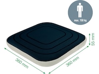 Leitz Active Wobble Sittepute med trekk (mørk grå) Sittepute