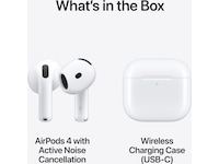 Apple AirPods 4 med Støyredusering trådløse ørepropper, In-Ear (hvit) Ørepropper