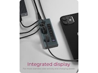 ICY BOX 7 Port USB-C Hub (blå/grå) Dockingstasjon & USB-HUB