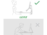 Leitz Ergo Skjermarm og laptopholder, plassbesparende Skjermstativ og skjermfeste