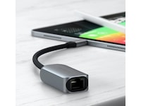 Satechi USB-C til Ethernet Adapter 18cm (grå) Kabeladaptere & overganger