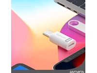 4smarts Lightning til USB-C Adapter, 2-pack (hvit) Adapter og kabel