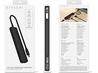 Satechi 7-i-1 Slim Multiport docking (sort) Dockingstasjon & USB-HUB