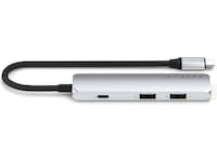 Satechi 4-i-1 Slim 4K Multiport docking (sølv) Dockingstasjon & USB-HUB