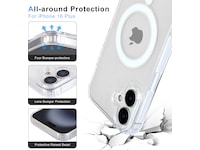 iiglo iPhone 16 Plus Magnetic Clear Case (gjennomsiktig) Mobildeksel