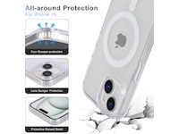 iiglo iPhone 15 Magnetic Silikondeksel (gjennomsiktig) Mobildeksel