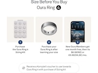 Oura Ring 4 Smart Ring str. 12 (børstet sølv) -B-Grade Demo tilbehør til mobiler & klokker